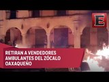 Desalojan a vendedores ambulantes del Zócalo de Oaxaca