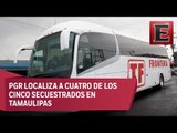 Localizan a 4 de los 5 secuestrados de un autobus en Tamaulipas