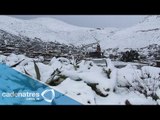 Nieva en las partes altas del país