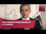 Mancera pide a la delegación Cuauhtémoc combatir la inseguridad