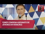 Yunes expresa sus condolencias a familiares de jóvenes asesinados