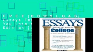 F.R.E.E [D.O.W.N.L.O.A.D] Essays That Will Get You into College: 3rd Edition [A.U.D.I.O.B.O.O.K]