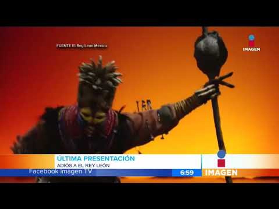 Última presentación de 'El Rey león' después de...