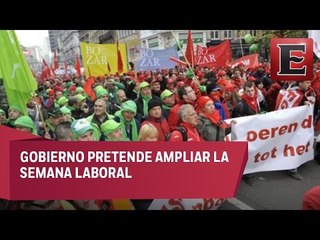Marchan en Bruselas contra el gobierno