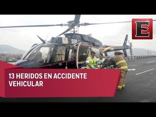 Accidente en Puente de la Concordia deja 13 heridos