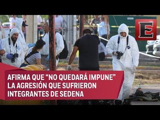 Peña Nieto lamenta ataque contra militares en Culiacán, Sinaloa