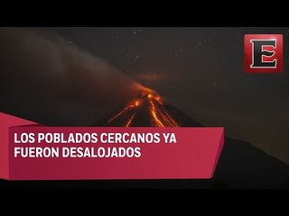 El volcán de Colima con actividad constante