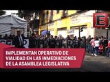 Operativo de seguridad y cortes viales en Centro Histórico por Informe de Mancera