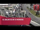 Choque en Puente de la Concordía deja 13 heridos