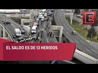 Choque en Puente de la Concordía deja 13 heridos