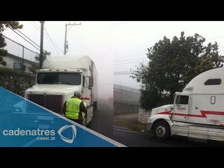 Roban en Puebla tráiler con material altamente tóxico y explosivo