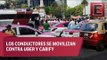 Taxistas colapsa vialidades de la Ciudad de México