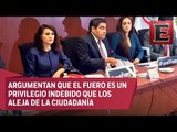 Senadores del PRD renuncian a fuero constitucional