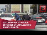 Capturan a dos sujetos vinculados a asalto en Periférico y Reforma