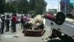 Gresca entre taxistas y policías en Oaxaca deja varios heridos