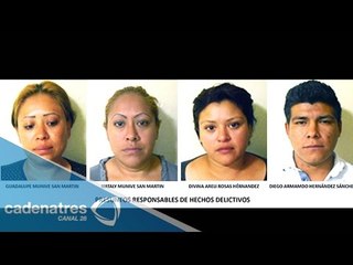 PGJDF consigna a cuatro extorsionadores de comerciantes