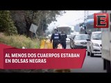 Hallan cuatro cuerpos abandonados en la carretera México-Toluca