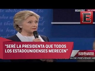 Mantendré la idea de que Trump no es apto para ser presidente / Segundo debate Trump - Clinton