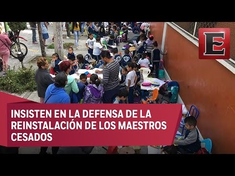 Maestros cesados por la SEP dan clases en escuela primaria de Peralvillo