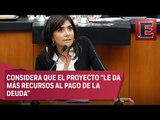 Alejandra Barrales, presidenta del PRD, reprocha reducción al presupuesto