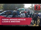 Detiene a 50 estudiantes normalistas durante bloqueo en Michoacán