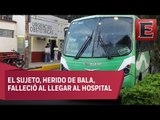 Mueren joven al oponerse a un asalto a transporte público en Azcapotzalco