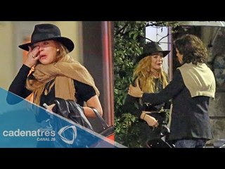 Lindsay Lohan fue captada llorando por un hombre