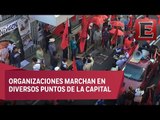 Movilizaciones de campesinos alteran el tránsito de la CDMX