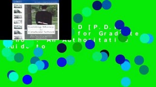 D.O.W.N.L.O.A.D [P.D.F] Getting Money for Graduate School: An Authoritative Guide to