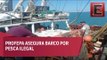 Asegura Profepa barco camaronero por pesca ilegal en BC