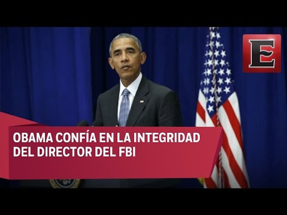 Obama descarta que el FBI quiera influir en las elecciones