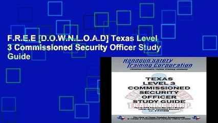 Free Texas Level 3 Security Officer Study Guide 📘 – Download Now