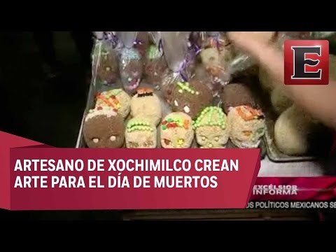 Artesanos de Xochimilco crean adornos para el Día de Muertos