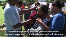 Indonesian parents reunited with son one week after tsunami