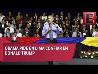 Barack Obama pide confiar en Donald Trump