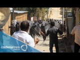 Enfrentamiento con policías deja varios lesionados.