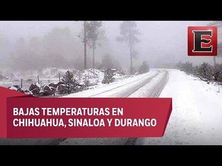 Intensas nevadas congelan el norte de México