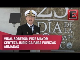 Insiste Soberón en marco jurídico que dé certidumbre a soldados y marinos