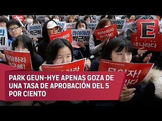 Surcoreanos piden la dimisión de su presidenta por tráfico de influencias