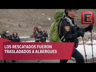 Rescatan a cuatro personas en el Nevado de Toluca
