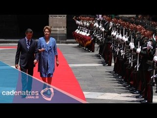 Peña Nieto recibe a Dilma Rousseff en Palacio Nacional