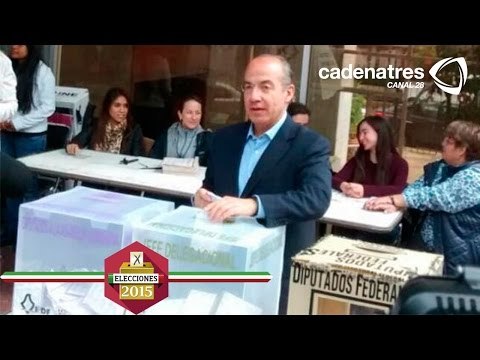 Felipe Calderón emite su sufragio en la Ciudad de México/ Elecciones 2015