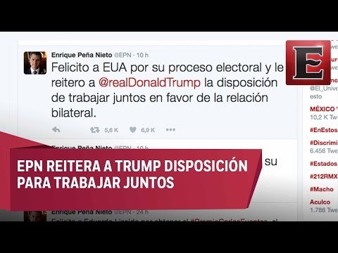 Peña Nieto felicita a Donald Trump por su victoria en las elecciones