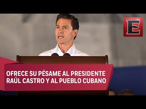 Peña Nieto reafirma amistad de México con Cuba en homenaje a Fidel Castro