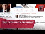 Peña Nieto lamenta la muerte de Fidel Castro
