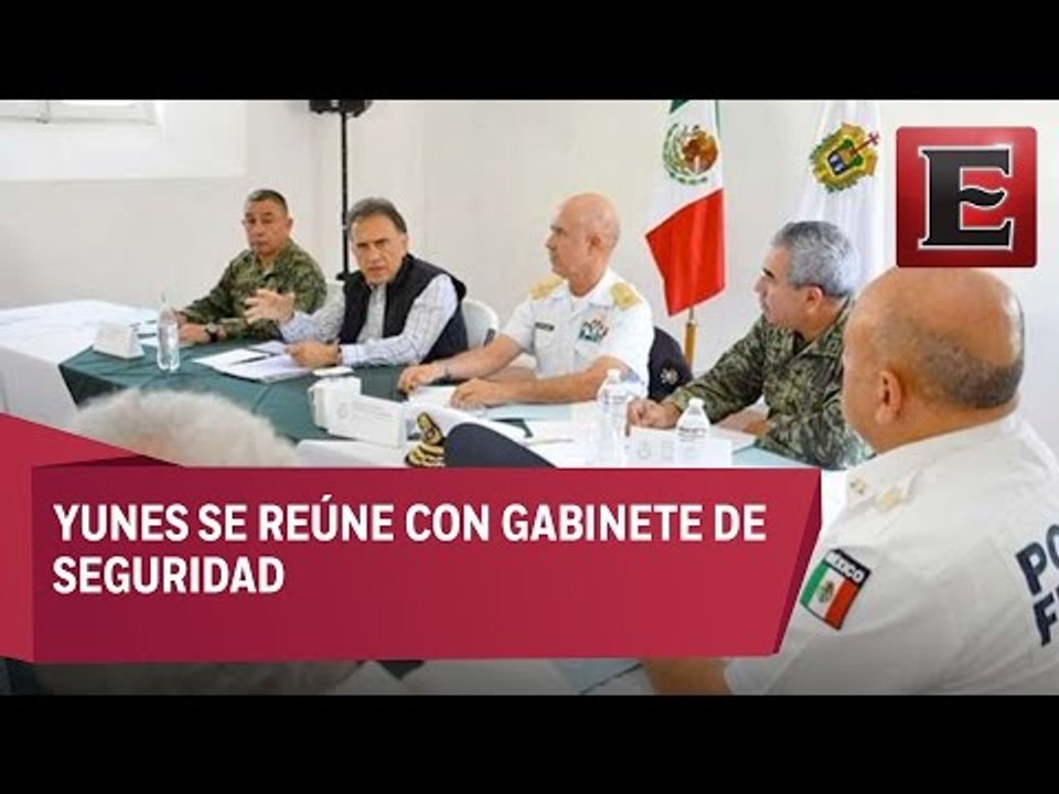 Yunes Linares se reúne con gabinete de seguridad