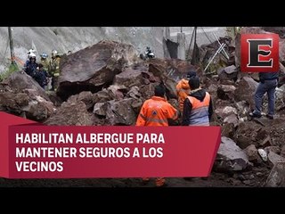Apoyan a población de Iztapalapa por desgajamiento de cerro