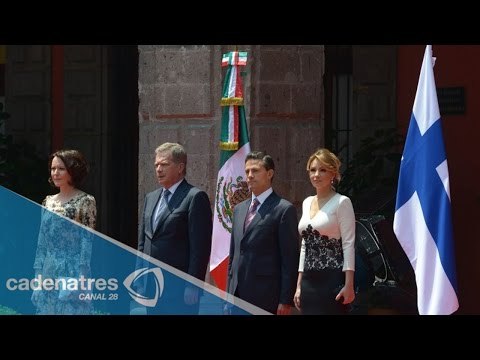 Peña Nieto recibe a su homólogo de Finlandia, Sauli Niinistö