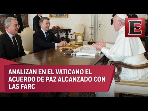 Papa Francisco se reúne con Santos y Uribe para refrendar acuerdo de paz