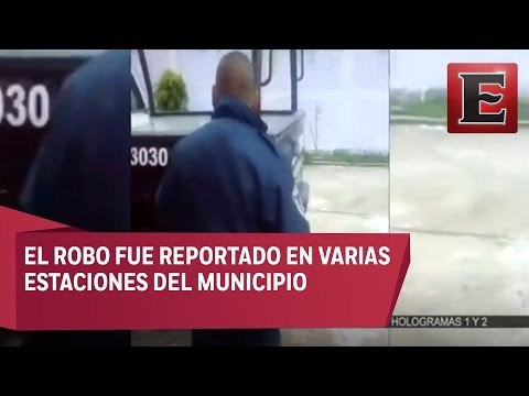 Policías roban gasolinas de las patrullas